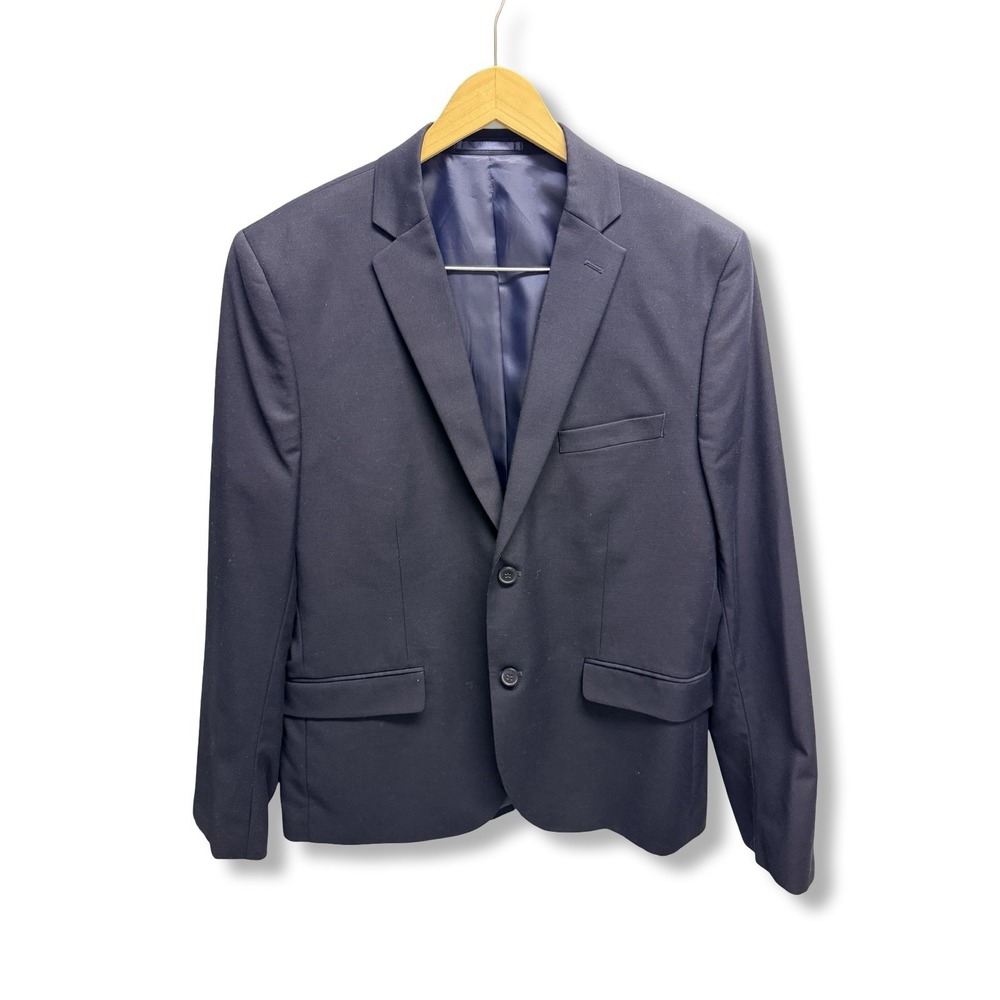 H&M Men's Navy Blue Slim Fit Two-Button Blazer Suit Jacket 40 Chest NWOT